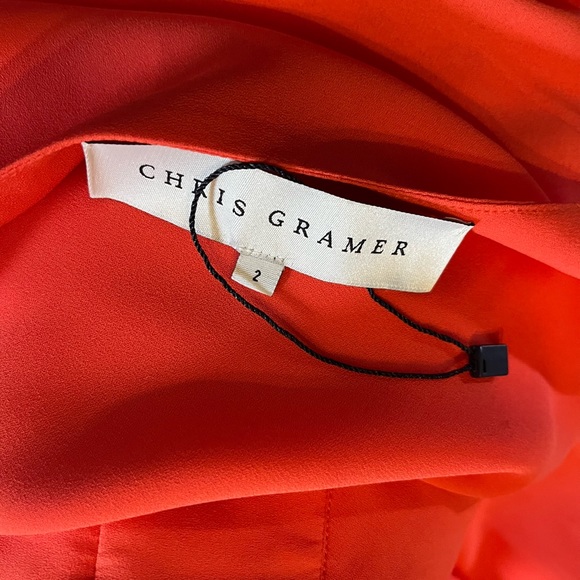 Chris Gramer Salmon sleeveless wrap asymmetrical hem size 2 dress - Picture 5 of 15
